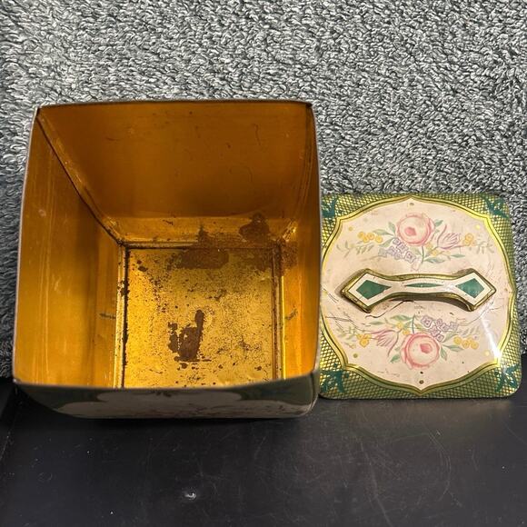 Candy Tin Container Made in Western Germany Vintage Floral - Picture 7 of 11
